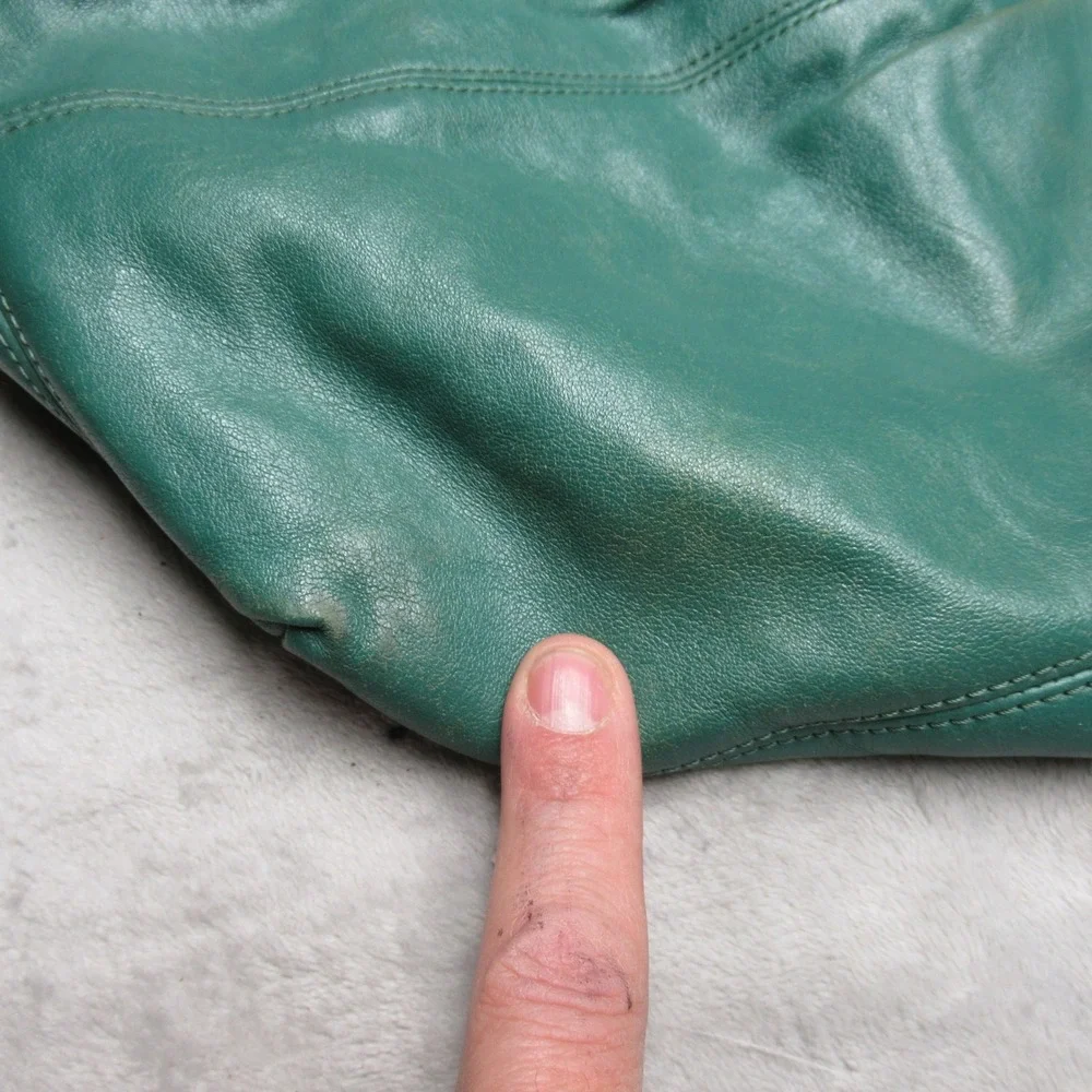 Coach Ashley Crossbody Bag Green Leather Detachable‎ Adjustable Strap Shoulder